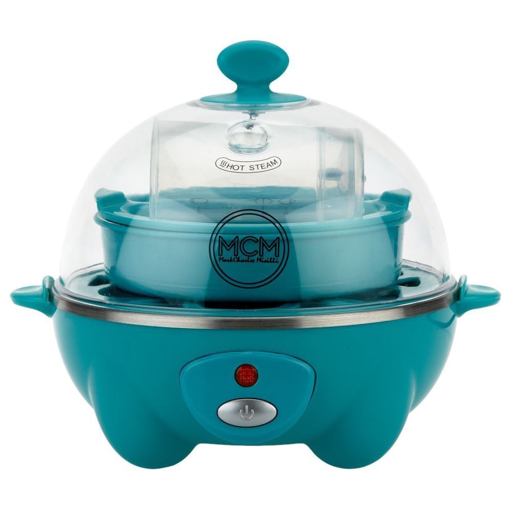 Eggspress Egg Cooker & Poacher, 6 eggs, Aqua
