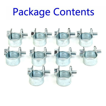 

10 X Hose Jubilee HOSE Clip Clamp Fuel Line Diesel Petrol Pipe Clamps Clips