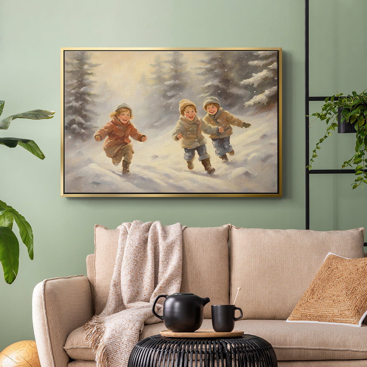 Vintage Landscape-CLXXVII By Wexford Home Framed in Gold Wood Gallery Wrapped Canvas 27 in. x 41 in.