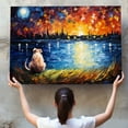 thumbnail image 4 of Sealyham Terrier Canvas Wall Art with Starry Night Van Gogh Painting Pictures Modern Abstract Landscape Artwork for Living Room Bedroom Dinning Décor, 4 of 4