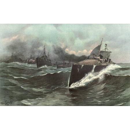 Spain�S Torpedo Boat Flotilla En Route To Caribbean History (24 x 18)