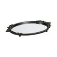 thumbnail image 5 of Kate and Laurel Arendahl Vintage Oval Mirrored Decorative Tray, 17 x 10, Antique Black, Traditional Ottoman Tray for Living Room Home Decor with Ornate Detailing, 5 of 10