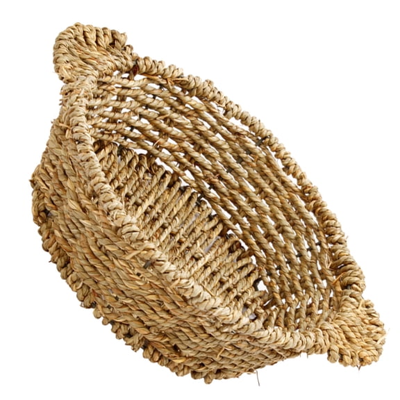Round Straw Basket with Lid and Tray - Multi-Purpose Storage Container for Home Organization, Kitchen, and Casserole Holder