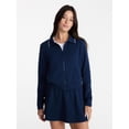 thumbnail image 3 of Avia Women's and Women's Plus Zip Front Pique Knit Jacket, Sizes XS-4X, 3 of 7