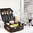 thumbnail image 5 of FORMRS Travel Makeup Bag Large Capacity Train Case Cosmetic Organizer with Adjustable Dividers, Autumn Ghost Pattern, 5 of 8