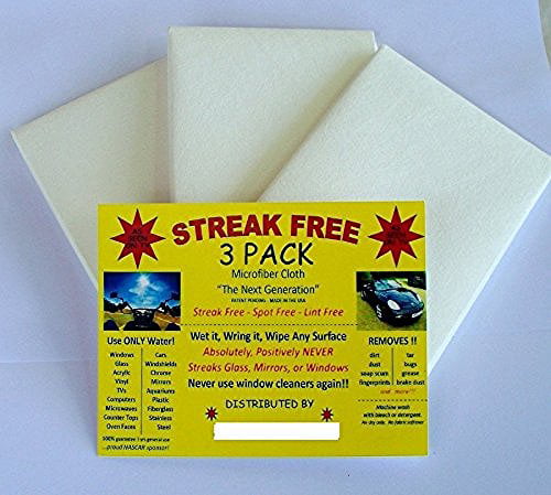 Streakfree Pack of 3 Microfiber Cloths The Next Generation Wet It Wring It 