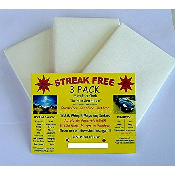 Streak Free Microfiber Cloth As Seen On TV 3 Pack