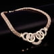 thumbnail image 3 of EeaseMX Conjunto de 4 piezas de joyería de 18 quilates con collar, pendientes, pulsera y anillo de diamantes de imitación., 3 of 7