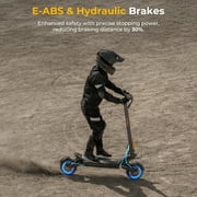 Ausom F1 MAX off Road Electric Scooter for Adults, 1400W Dual Motor, 62 Miles Range, 45 mph Speed, 72% Uphill, E-ABS & Hydraulic Brakes, NFC Lock, Foldable E-Scooter with Lightings