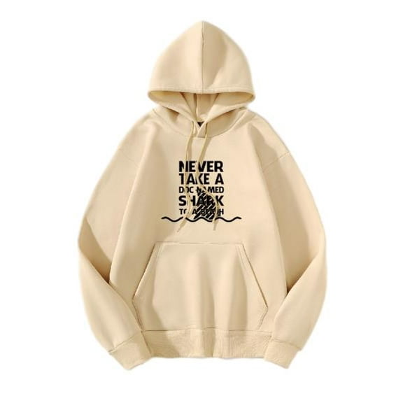 Whichone Men's Letter Graphics Long Sleeve Hooded Pullover Hoodie, Sizes S-2XL