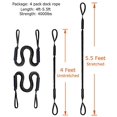 thumbnail image 4 of Boat Bungee Dock Lines Dock Rope Mooring Line Boat Accessories Docking Ropes PWC Dock Ties for Boats Pontoon, Jet Ski, SeaDoo, WaveRunner, Kayak, 4-Pack, 4 of 5