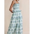 thumbnail image 5 of Women's Smocked Ruffled Square Neck Maxi Dress with Pockets for Everyday Wear Soft Flowing Fit 80% Polyester 20% Cotton, 5 of 9