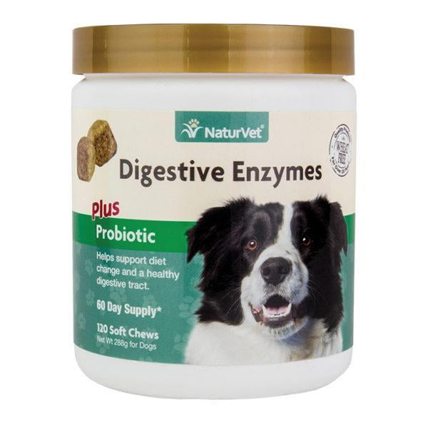 NaturVet Digestive Enzymes Soft Chew with Pre Probiotics