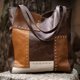 thumbnail image 4 of Bolso de mano retro de moda con remaches en contraste, bolso de hombro de gran capacidad con empalmes, bolso de mano de moda con empalmes, 4 of 5