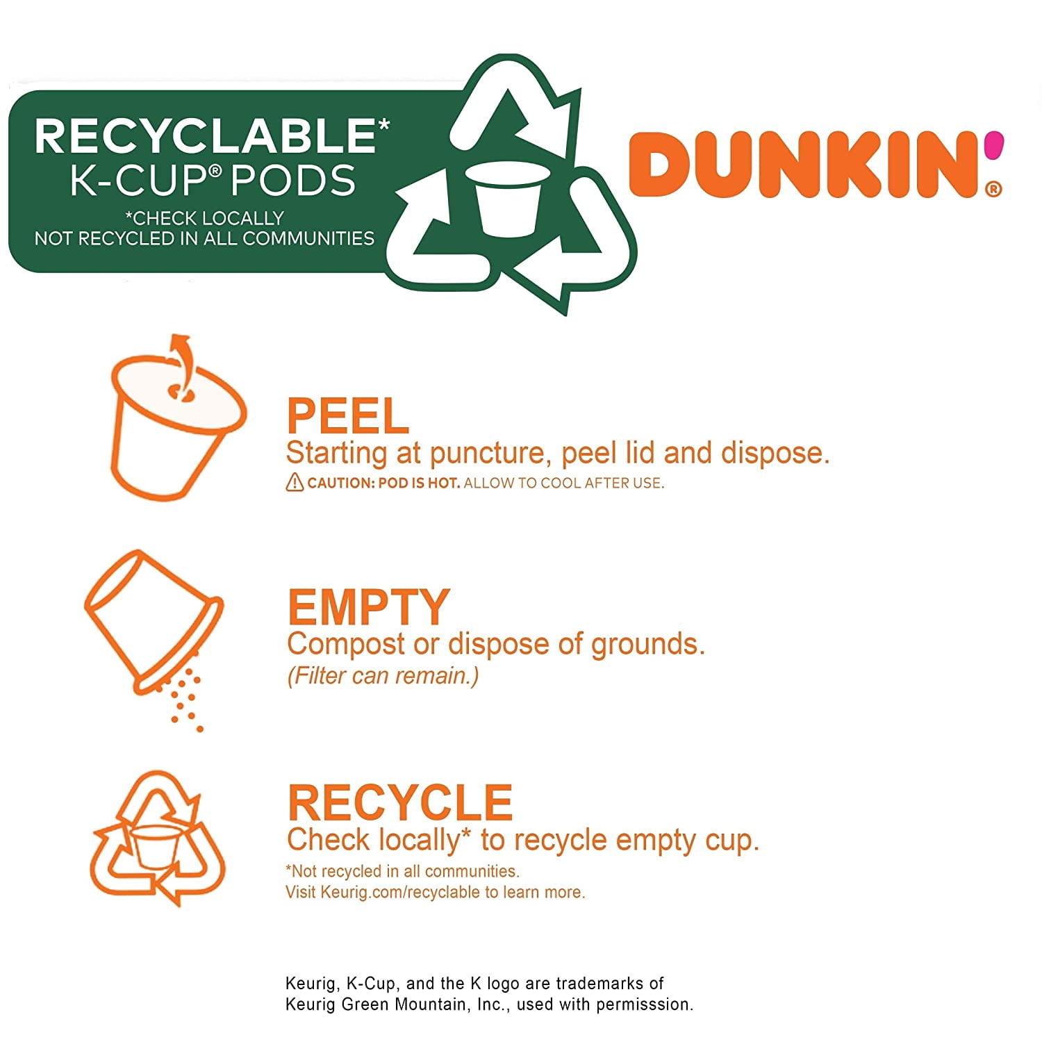 Dunkin' Original Blend Medium Roast Coffee, 60 Keurig K-Cup Pods