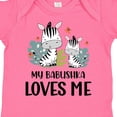 thumbnail image 4 of Inktastic Zebra My Babushka Loves Me Boys or Girls Baby Bodysuit, 4 of 5