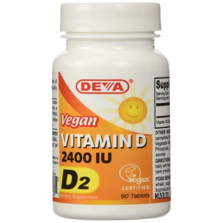 Deva Vegan Vitamins Vegan Vitamin D 2400 IU, D2, 90-Count