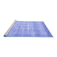 thumbnail image 2 of Ahgly Company Machine Washable Indoor Square Persian Blue Traditional Area Rugs, 7' Square, 2 of 4