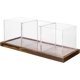 thumbnail image 5 of Organizador para condimentos de café y té con 3 compartimentos extraíbles, hecho de acrílico negros translúcido y bandeja decorativa de madera maciza, juego de 4 piezas, 5 of 7