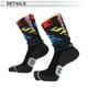 thumbnail image 4 of Calcetines de ciclismo Unique Bargains, absorbentes de sudor, transpirables, anti-fricción, multicolor, negros, tamaño L, neutros, 1 par, 4 of 6