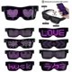 thumbnail image 2 of Gafas de fiesta con LED Bluetooth, idiomas personalizados, carga USB, gafas luminosas intermitentes, gafas de sol para conciertos, 2 of 5