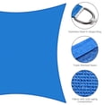 thumbnail image 4 of Yescom 2 Pack 23x22FT Rectangle Sun Shade Sail Canopy UV Block Commercial Carpark Pool Camping Playground Outdoor Blue, 4 of 11