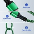 thumbnail image 2 of Lightning Cables,Lightning Cable 6ft,Haoano USB A Cables to Lightning Cables 2PACK USB to Lightning Cable 6ft Fast Charger Charging Cable Cords,Green, 2 of 7