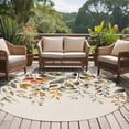 thumbnail image 4 of Round Rugs 5Ft, Orange Green Eucalyptus Leaves Round Area Rug Washable Indoor Throw Carpet, Fall Botanical Rustic Soft Non Slip Circle Rug for Cabinet Bathroom Home Decor Aesthetic, 4 of 8