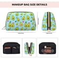 thumbnail image 5 of Picia Cartoon Avocado Print Leather Makeup Bag Make Up Bag Travel Toiletry Bag for Her Girlfriend Teacher Teen Girl Gifts, 5 of 8
