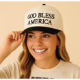 thumbnail image 2 of God Bless America Hat, Funny Slogan Patch Headwear for Confident Individuals, Casual and Trendy Adjustable Hat, Perfect Gift For Holiday, Christmas, 2 of 5