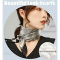 thumbnail image 2 of CHUNTIAN 27.5" Mulberry Silk Like Head Scarf Women's Fashion Square Neck Satin Scarfs for Bag Hair Scarves Gift, 2 of 6