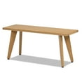 thumbnail image 5 of Capri 41.5" Solid Red Oak Wood Bench Natural Brown Red Oak, 5 of 10