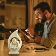 thumbnail image 4 of Fiudx Figura de La Sagrada Familia, Belén de Resina, Sagrada Familia de Tres, Regalo Religioso, Decoración de Mesa para El Hogar, Regalo Espiritual, Navidad, Tamaño de 12,7 Cm, 4 of 6