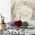 thumbnail image 2 of Patifu Boho Floral Graduation Cap Wreath Vertical Polyester Tapestry Wall Hanging for Bedroom Living Room Dorm 50*60in, 2 of 5