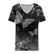 thumbnail image 5 of Pntutb - Camiseta con estampado de moda para mujer, blusa de manga corta con cuello en V, tops casuales Pntutb Pntutb-2117, 5 of 5