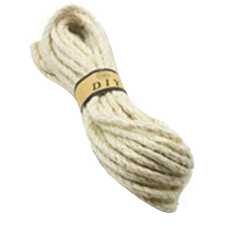 6mm Braided Hemp Rope 10M Length and 6mm Thickness for Home Garden Decoration Beige, Women's