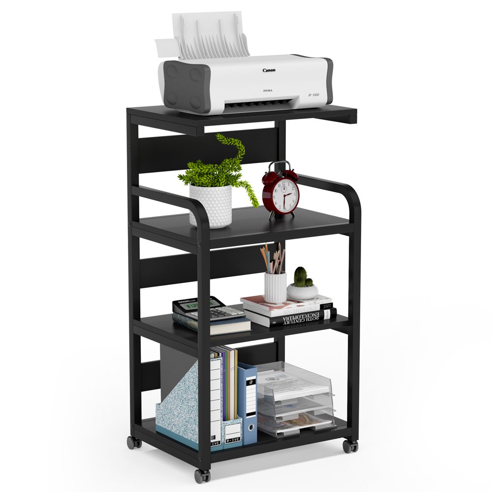 Tribesigns 4Shelf Mobile Printer Stand with Storage Shelves, Large