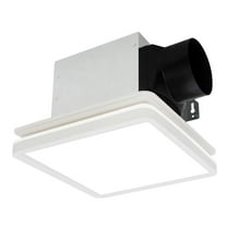 Bathroom Exhaust Fan with Light, Dimmable 3CCT LED Light with Night Light, 80 CFM, 2-Sones, Square, White
