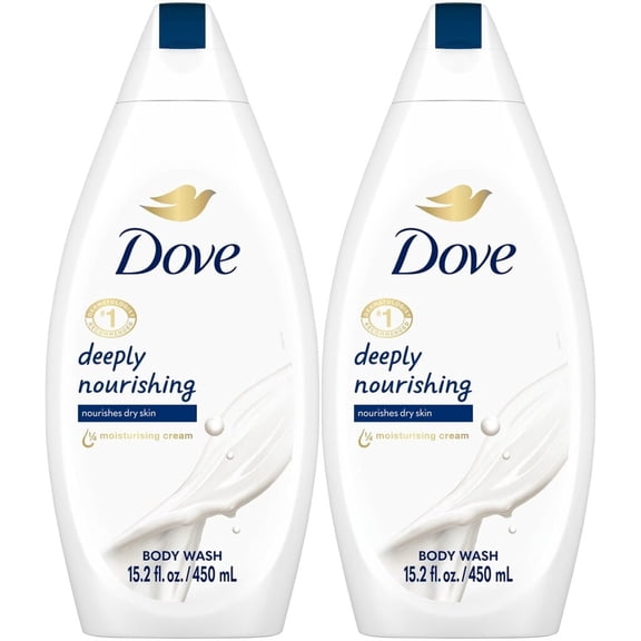Dove Body Wash 2-Pack – Deeply Nourishing for Softer, Smoother Skin, 15.2 oz Ea