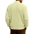 thumbnail image 4 of Kixjoy Men's Cardigan Sweaters V Neck Button Down Knit Cardigan Long Sleeve Basic Casual Big and Tall Jackets Winter Fashion Lightweight Mens Sweater, Yellow XL, 4 of 7