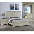 thumbnail image 5 of Transitional Style 2-Drawer Nightstand | White/Cream Finish | Solid Wood & Veneer | 30"W | Bedroom Furniture with Unique Pulls & Anti-Tipping Kit | Sturdy & Durable, 5 of 6