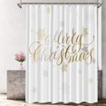 thumbnail image 4 of Christmas White Decorative Shower Curtain, Modern Merry Christmas Snowflake Silver GrayDecor Shower Curtain for Shower Stall Bathroom Resistant Waterpro of Standard Size 72x72 Inch, 4 of 5