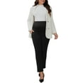 thumbnail image 2 of INSPIRE CHIC Womens Maternity Pants for Work Over the Belly High Waisted Business Office Pregnancy Trousers with Pockets XL Black, 2 of 6