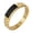 Gold, variant on Stainless Steel Pinky Ring for Men Women Black Rectangle Inlay Band Hammered Texture Jewelry Gift for Couple Sliver Size 12