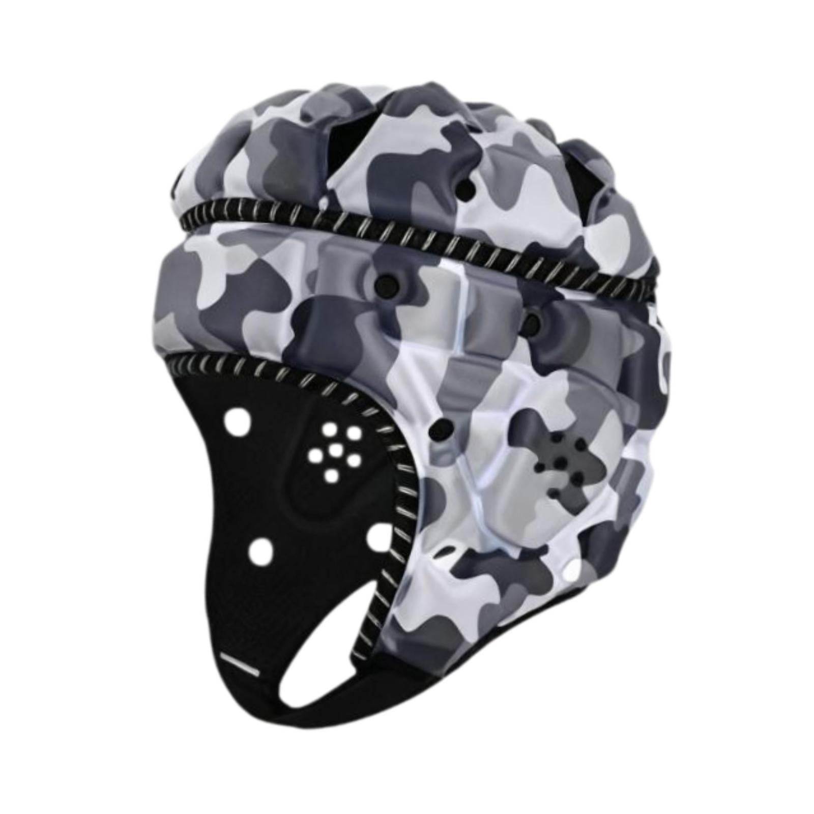 Rugby Helmet Headgear Cap Reflective Safety Polyester Foam Material for Adult Men Women Outdoor Sports