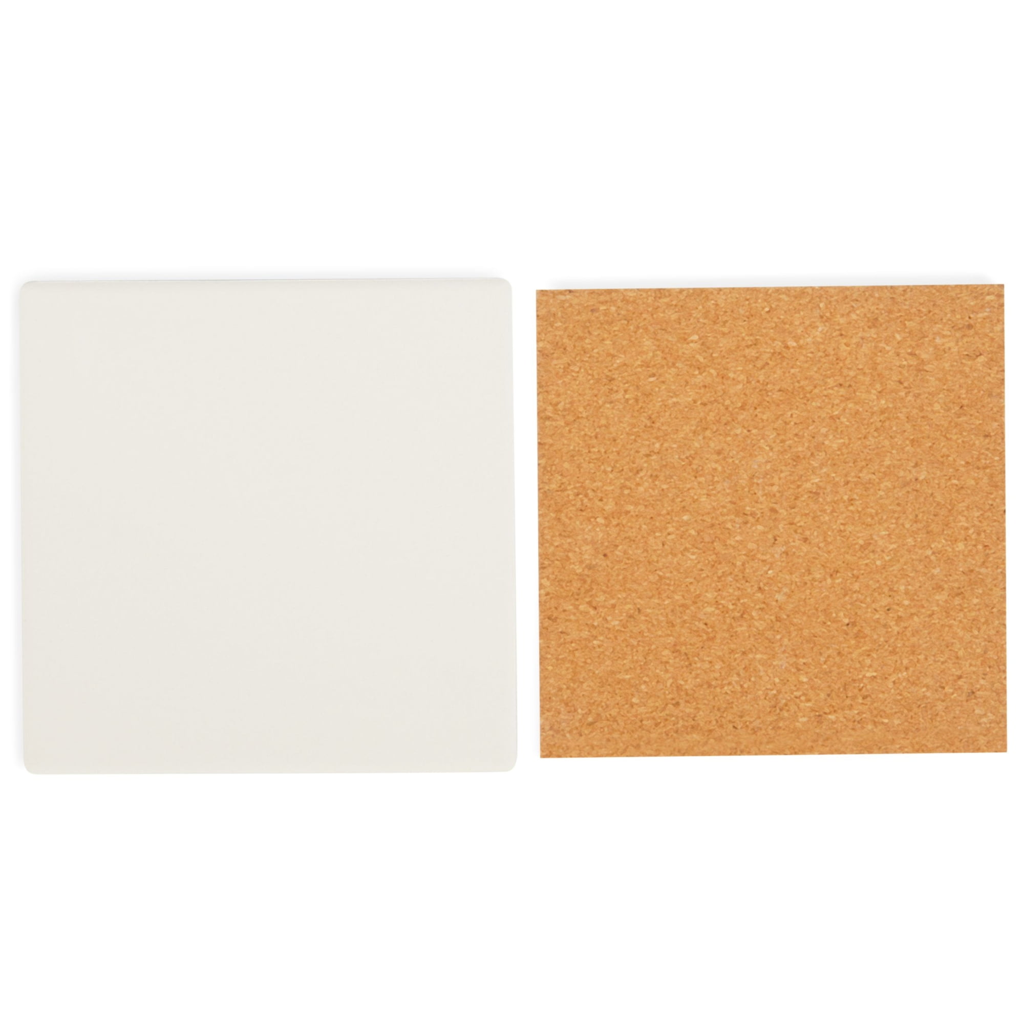 Bright Creations 12 Pack Blank Ceramic Tiles for Crafts, DIY Coasters, Unglazed (White, 4.25 in)