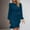 *Blue, variant on ClodeEU Women's Spring Fall Ruched Bodycon Mini Dress,Long Puff Sleeve Ruffle Fitted Party Dresses Black,Womens Plus XL