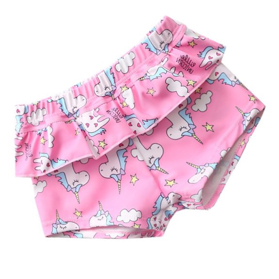 Girl Swimming Trunks Ruffled Swim Trunks Quick Drying Girl Swimsuit Boardshorts