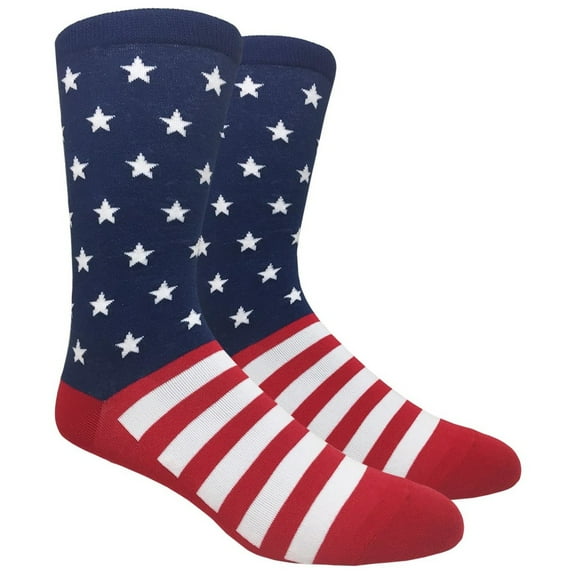 Urban-Peacock Men's Novelty Fun Socks - American Flag - Stars and Stripes