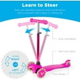 thumbnail image 4 of WYDK Kids Mini Kick Scooter Toy w/ Light-Up Wheels, Height Adjustable T-Bar, Foot Break - Pink, 4 of 7